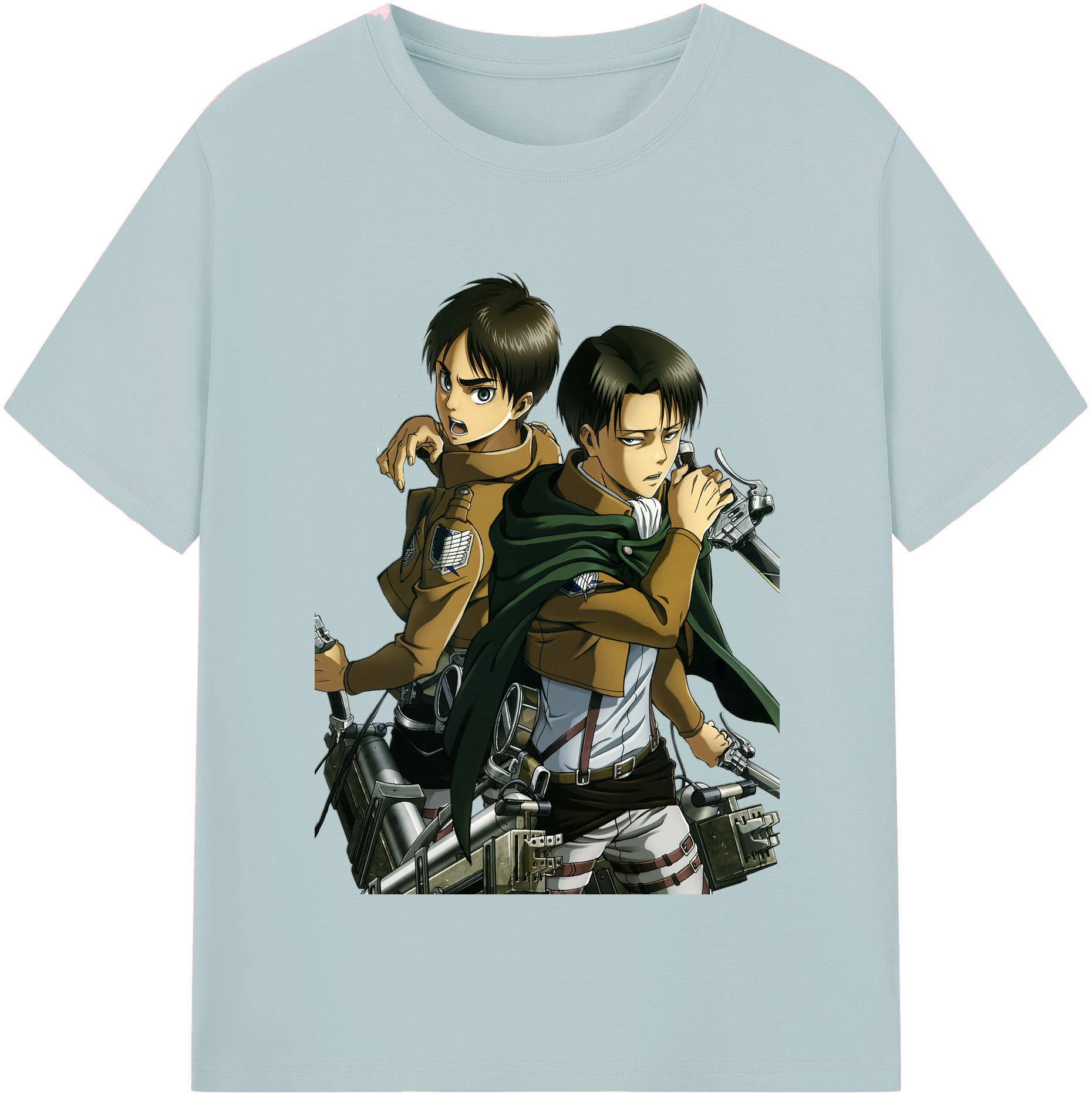 （画像用） 進撃の巨人 リヴァイ·アッカーマン Attack on Titan Levi Ackerman 綿100％半袖Tシャツ（フロントプリント）